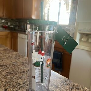 Starbucks Green Hello Kitty Tumbler